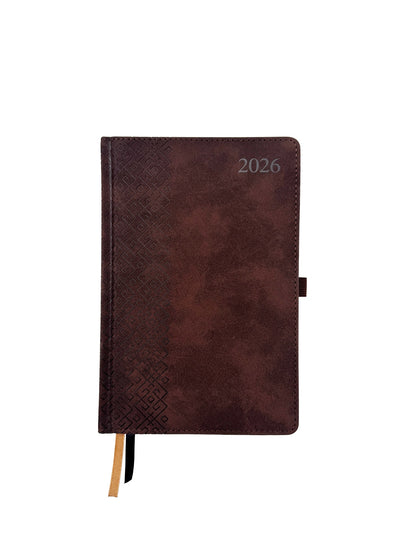 Kalendorius TRADITIONAL 2026, PU, A5, ruda