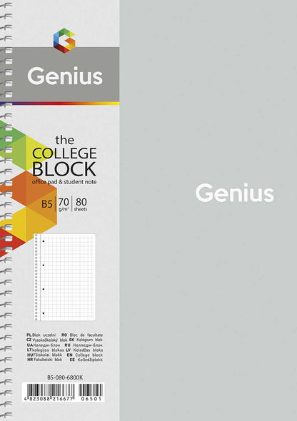 Sąsiuvinis Schoolboy, B5, 80 lapų, 70 gsm, langeliais