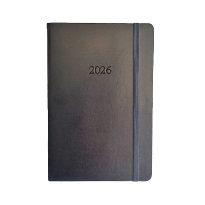 Kalendorius BALTIC WEEK, 2026, PU, A5, juoda (Baltic)