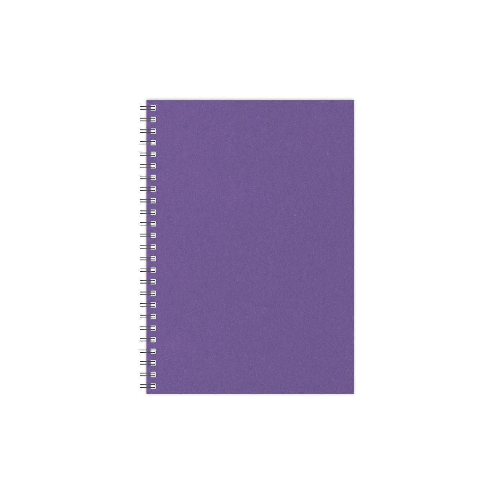 Kalendorius - užrašinė TIMER, su spirale, A5, be datų, 224 lapai, taškeliais, kartoniniu viršeliu, violetinė