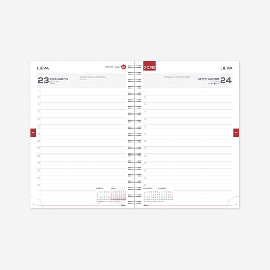 Kalendorius MOKSLO KNYGA 2025/2026 Aura, 14 x19 cm , su spirale, kartoninis viršelis