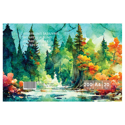 Sąsiuvinis akvarelei , A4, 20 lapų, 200 g/m²