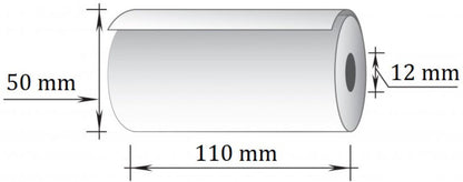 Terminė kasos juosta 110x25m/12mm, 55g/m2, 6 vnt/pak