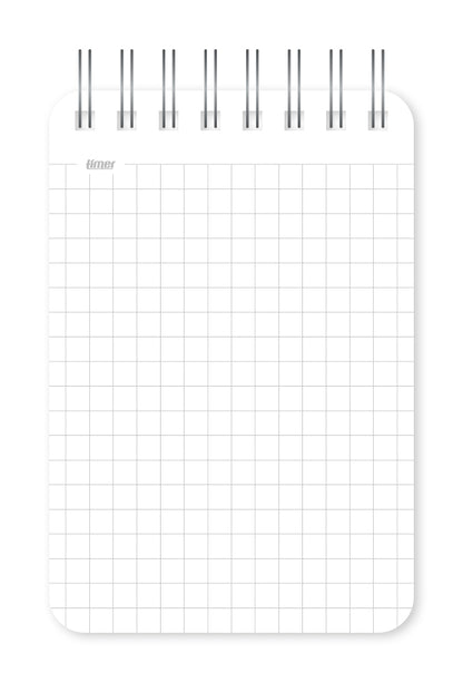 Notebook Classic A7, with a spiral from chicken, 80 sheets, with cells