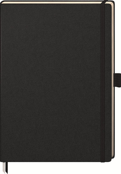 Notebook A6, squared, BRUNNEN Kompagnon, black, 96 sheets