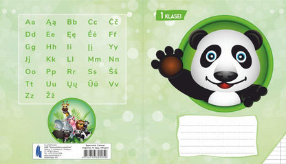 Sąsiuvinis 1 klasei, A5, linija, 12 lapų, 100gsm, kartoniniu viršeliu