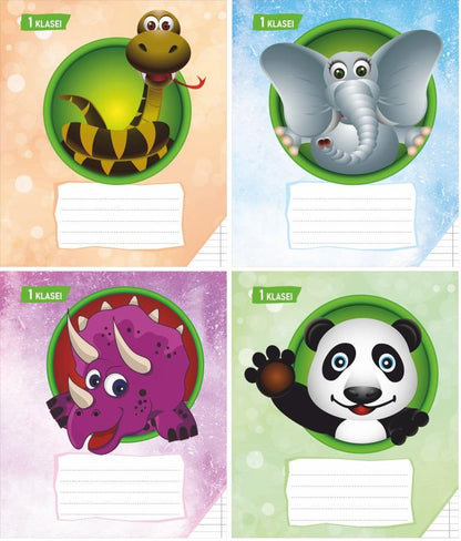 Sąsiuvinis 1 klasei, A5, linija, 12 lapų, 100gsm, kartoniniu viršeliu