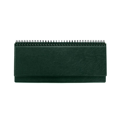 Kalendorius MEMO  2026, 295 x 135 mm, PVC, tamsiai žalios sp.