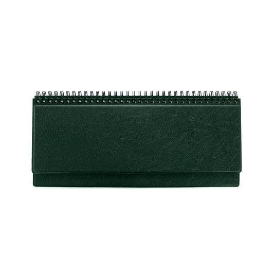 Kalendorius MEMO  2026, 295 x 135 mm, PVC, tamsiai žalios sp.