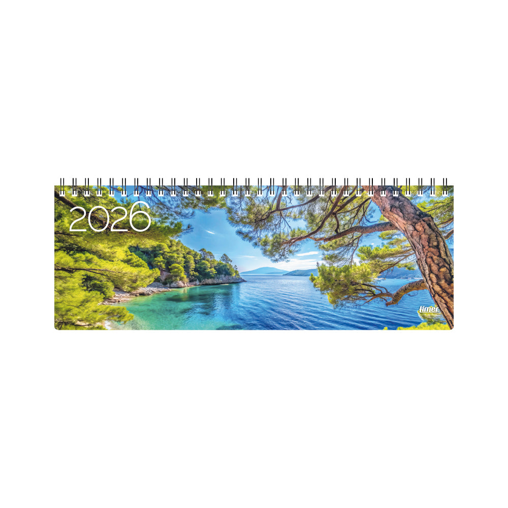 Calendar MEMO Nature 2026, 290 x 110 mm, cardboard