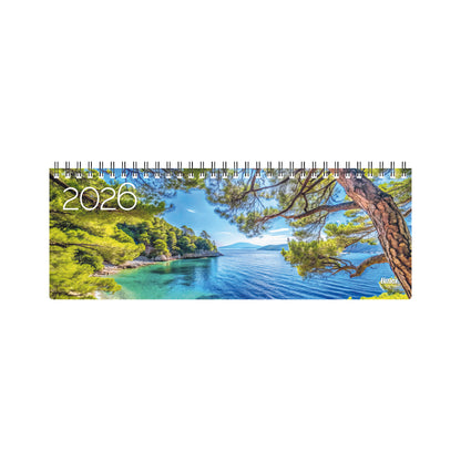 Calendar MEMO Nature 2026, 290 x 110 mm, cardboard