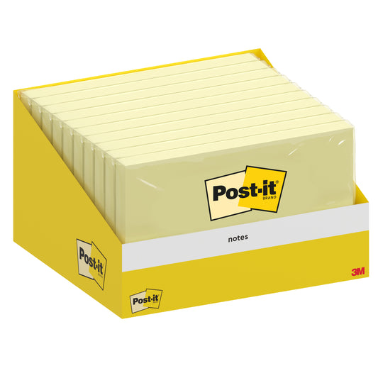 Lipnūs lapeliai Post-it® Z-Notes, 76 x 127 mm, 100 lapelių, kanarėlės geltona