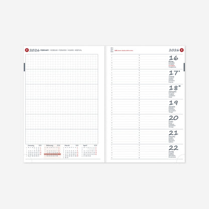 Kalendorius Unika Week 2026, A5, PVC Vyšninė sp.