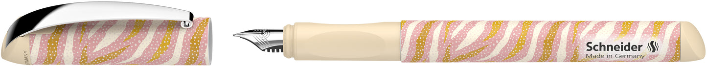 Fountain pen SCHNEIDER Glam, plastic colored body, blue ink, suitable for right-handed and left-handed people