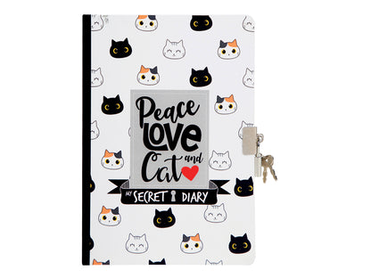Diary Itotal Cat, A5, with lock