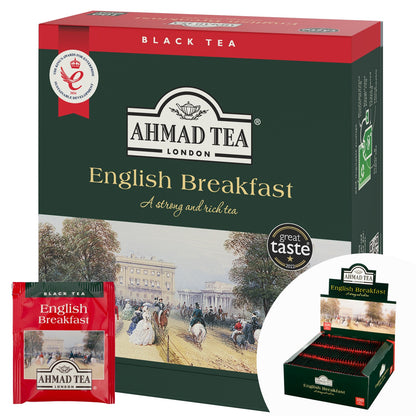 Arbata AHMAD Alu ENGLISH Breakfast, 100 x 2 g arbatos pakelių.