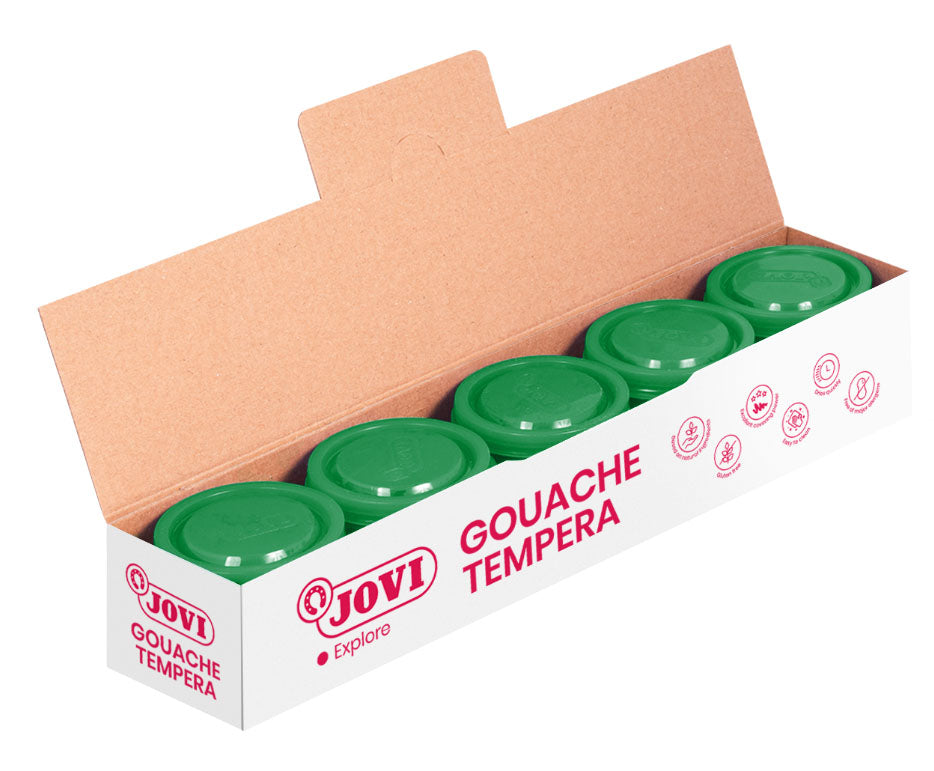 Guašas tempera JOVI Scholar, 5vnt. po 35ml, tamsiai žalios sp.