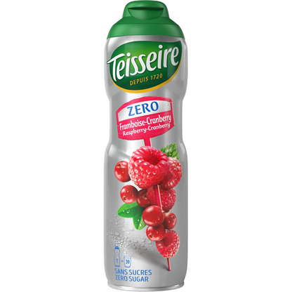Syrup TEISSEIRE, raspberry and cranberry flavor, sugar-free, 0.6l