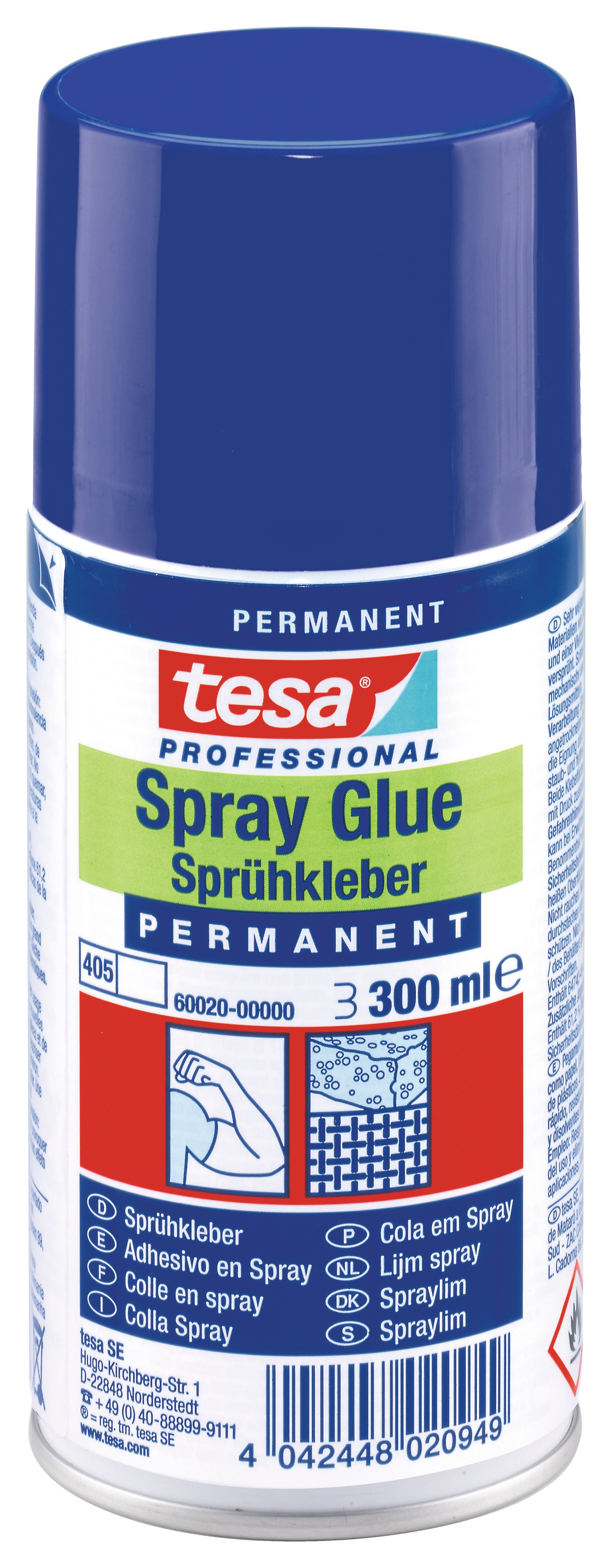 Spray adhesive TESA PERMANENT, 300ml