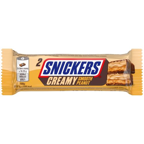 Chocolate bar SNICKERS Creamy, with peanut cream and roasted nuts, 36.5g