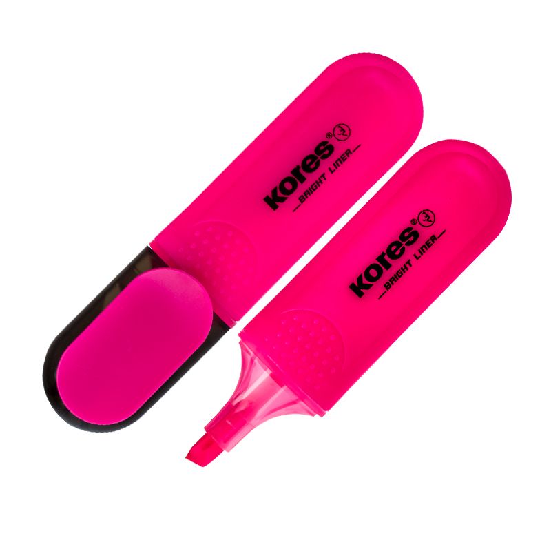 Text marker KORES BRIGHT LINER, pink