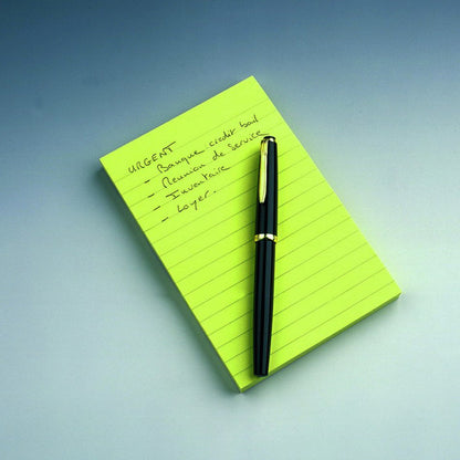 Post-it sticky notes, 102 x 152 mm, 100 sheets, lined, yellow