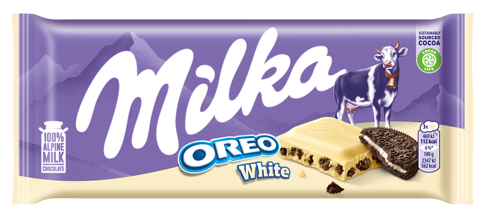 Chocolate MILKA Oreo White, 100g