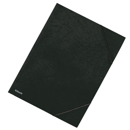 Document case with elastic band ESSELTE, cardboard, black