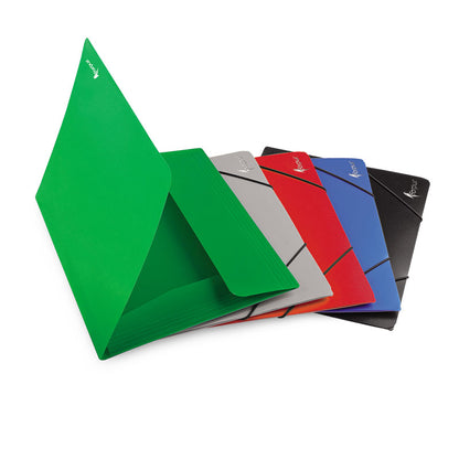 Document folder with elastic A4, green