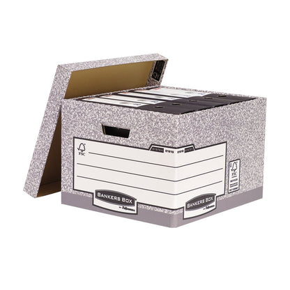 Archive box FELLOWES, 287 x 380 x 430 mm, grey white