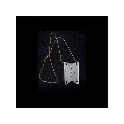 Magnetic name card holder with chain, blue
