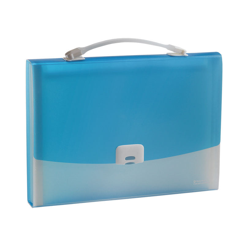 Document case - box with handle PANTA PLAST, PP, A4, 13 compartments