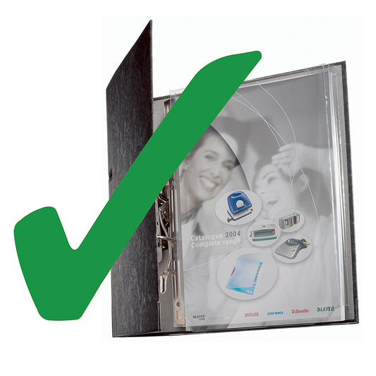 Įmautė su metaliniu krašteliu ESSELTE, A4, (pak. - 3 vnt.), skaidri