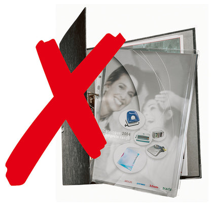 Įmautė su metaliniu krašteliu ESSELTE, A4, (pak. - 3 vnt.), skaidri