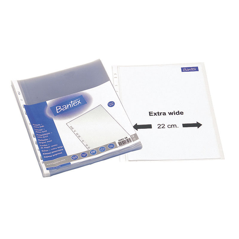 Document sleeve BANTEX, 220 x 300 mm, (pack of 50), matte