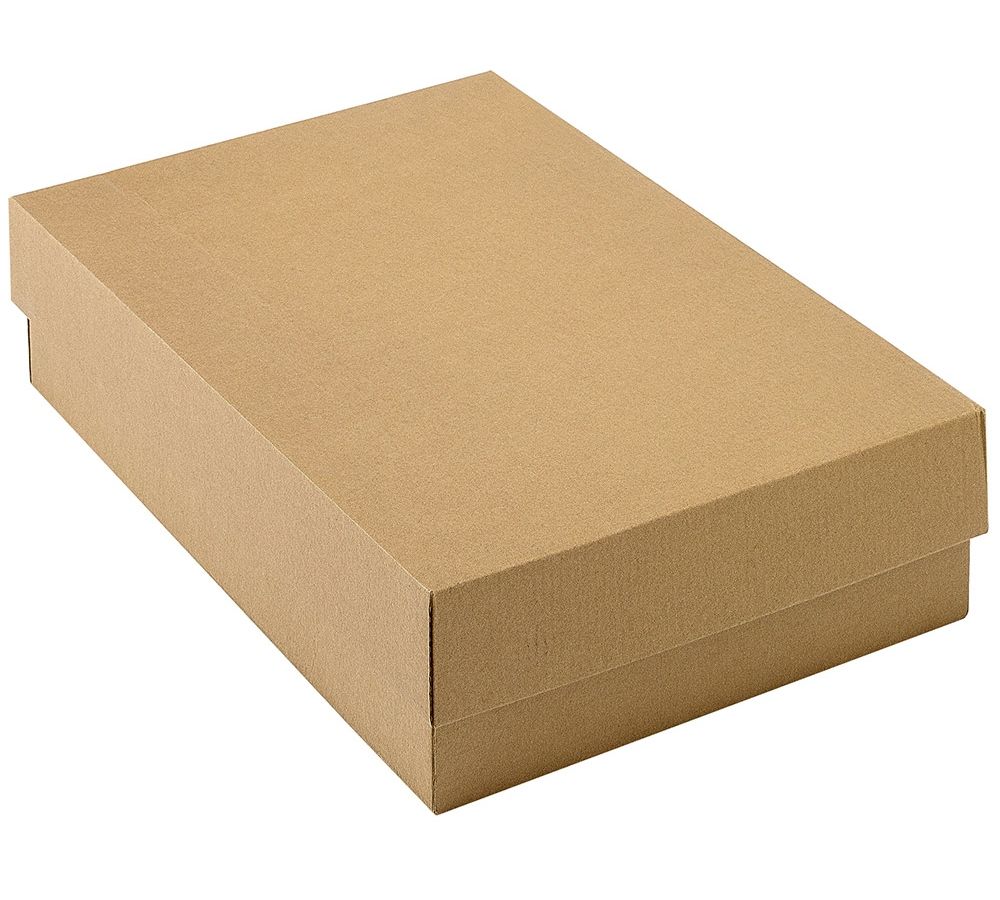 Dviejų dalių dovanų dėžutė, 350 x 240 x 85 mm, ruda