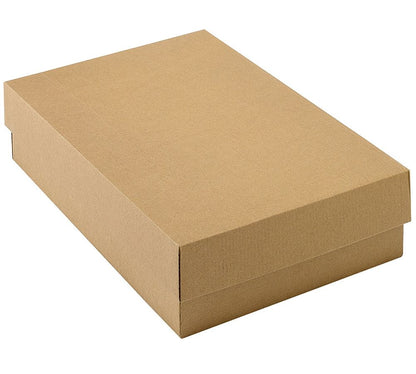 Dviejų dalių dovanų dėžutė, 350 x 240 x 85 mm, ruda