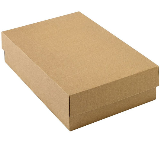 Dviejų dalių dovanų dėžutė, 350 x 240 x 85 mm, ruda