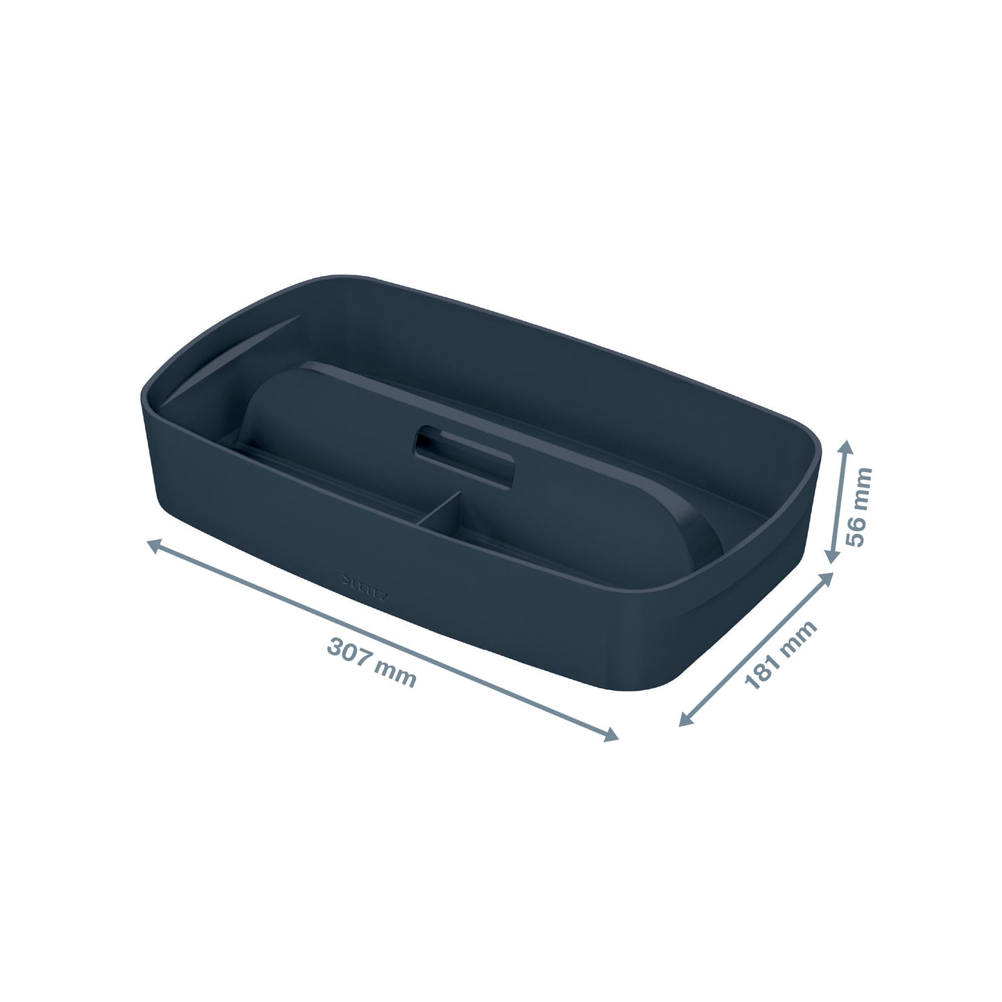 Daiktadėžė Cosy L:MyBox su skyriais, maža, pilkos sp.