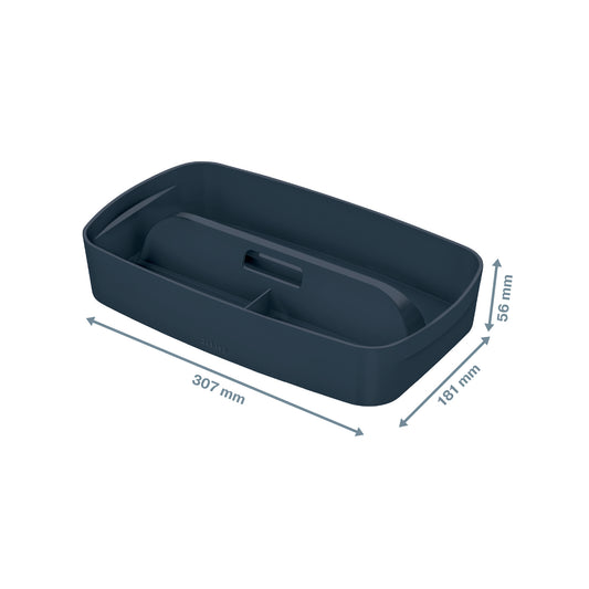 Daiktadėžė Cosy L:MyBox su skyriais, maža, pilkos sp.