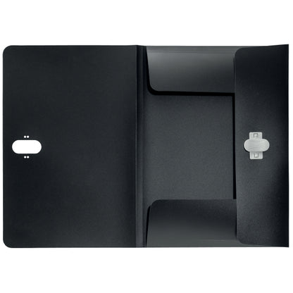 Aplankas dokumentams Leitz Recycle, A4, PP, 3 atvartai, juoodos sp.