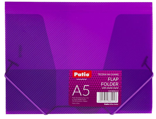 Dėklas dokumentams PATIO su gumele, PP, A5