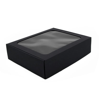 Gift box, black, for 3 bottles with window