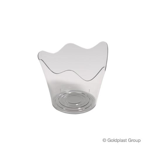 Disposable buffet cups RAIN, PS, transparent, 90 ml, D 5.5 cm, H 6.5 cm, 25 pcs.