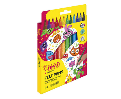 Flomasteriai JOVI, 12 spalvų rinkinys
