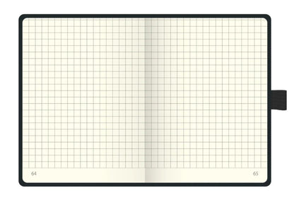 Notebook A6, squared, BRUNNEN Kompagnon, black, 96 sheets