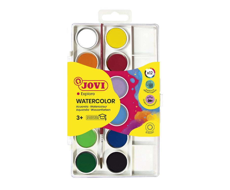 Akvareliniai dažai JOVI, 12 spalvų rinkinys