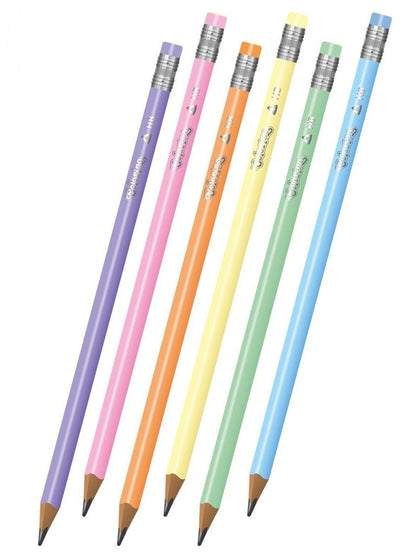 Pencil with eraser COLORINO Pastel, with pastel colored body