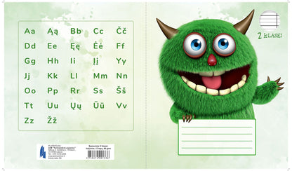 Notebook TECHNOINFORM, for 2nd grade, A5, 12 sheets, 80 gsm, lined