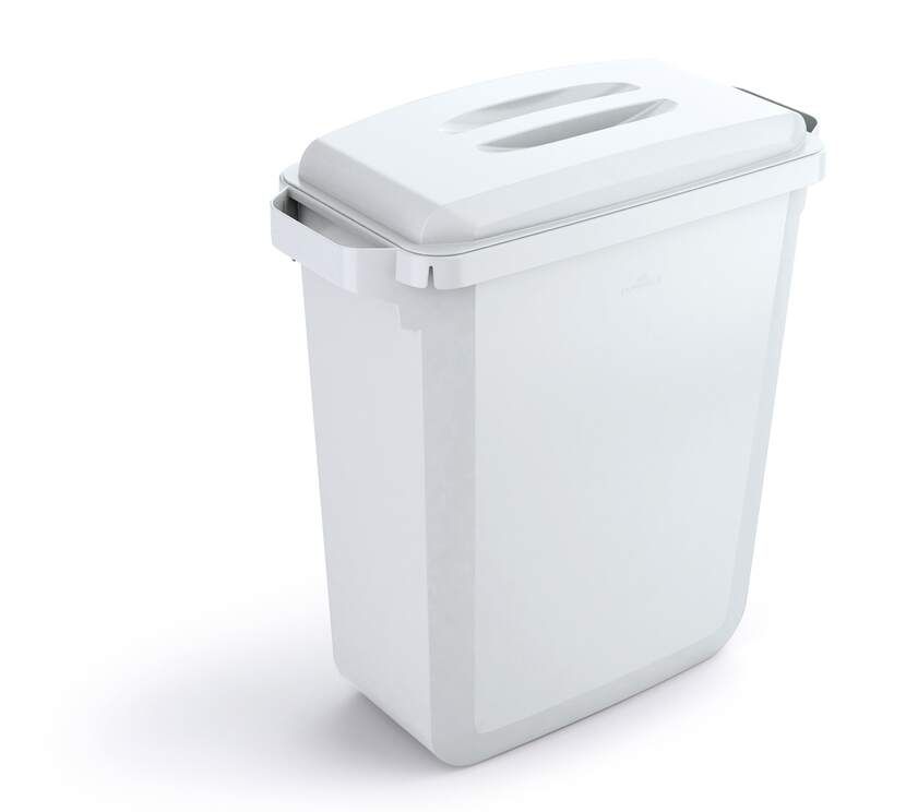 Waste sorting bin DURABIN® 60L rectangular, white (lid sold separately)